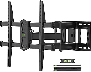 حامل تلفزيون يثبت على الحائط من يو اس اكس ماونت، قابل للامالة لتلفزيون LED وLCD مقاس 42-80 بوصة، بحد اقصى فيسا 600 × 400 ملم، حامل تلفزيون مع 6 اذرع قوية للغاية قابلة للتمدد حتى 50 كجم