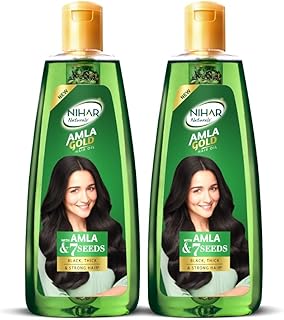 Nihar Naturals Amla Gold Hair Oil, Amla & 7 Seeds, 560 ml