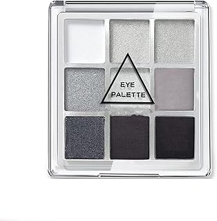 ELECDON 9 Colors Smoky Eyeshadow Palette - Black Grey Silver Cool Toned Matte & Glitter, Longlasting Waterproof Makeup for Girls & Women (Set 1)