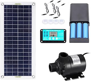 HAKgskk Outdoor Solar Fountain Pump 50W Solar Water Pump Brushless Solar Panel Fish Water Pool Kit Garden Decoration Pool Powered Fountain Pond PUM Aquarium(With 10a Controller)