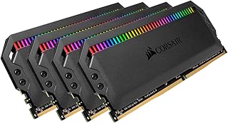 كورسير ذاكرة كمبيوتر مكتبي دوميناتور بلاتينيوم RGB 64GB (4x16GB) DDR4 3600 (PC4-28800) C16 1.35 فولت - اسود