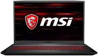 لاب توب MSI GF75 رفيع للالعاب، شاشة IPS 17.3 FHD 120 GHz ، معالج انتل كور i5-10300H حتى 4.50 GHz، نفيديا GTX 1650 ، رام 8 GB، PCIe SSD 512 GB، كاميرا ويب، لاسلكي-AC، بلوتوث، ويندوز 10 هوم، اسود