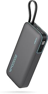 CUKTECH External Battery 20000mAh with Integrated Cable - Black