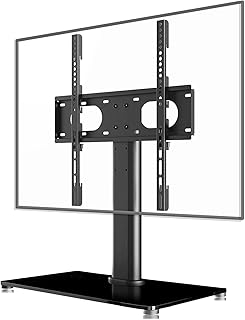 سوبتيك حامل تلفزيون عالمي لشاشات LCD/LED/البلازما من 17 الى 55 بوصة، ارتفاع قابل للتعديل اقصى حمل 40 كجم، متوافق مع فيسا 400 × 400 ملم، حامل تلفزيون عالمي (TS001-02)