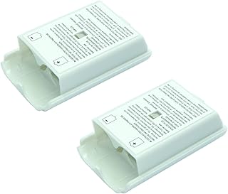 XINKEEN 2x White Battery Cover For Microsoft Xbox 360 Wireless Controller