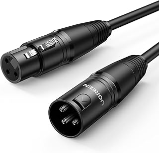 يوجرين كابل XLR تمديد ميكروفون ذكر إلى أنثى 2 متر جاك لنظام PA مسجل الاستوديو مكبر الصوت الخلاط نظام أو التسجيل الاحترافي اللعب المباشر