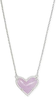 Kendra Scott Ari Heart Adjustable Length Pendant Necklace for Women, Fashion Jewelry