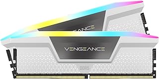 كورسير ذاكرة RAM DDR5 RGB من فينجانس 32GB (2x16GB) 6400MHz CL32 انتل اكس ام بي اي كيو - ابيض (CMH32GX5M2B6400C32W)