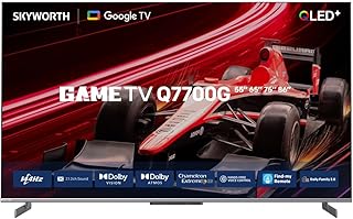 سكاي ورث 55Q7700G - 55 بوصة QLED، 2.1 HDMI، 144 هرتز (تلفزيون جوجل)، أسود