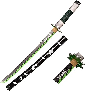 Eroberer Replicate Sword Role Play Sword Shinazugawa Sanemi Samurai Sword, Plastic Sword Accessories Play Halloween Paper Gift 30 Inch