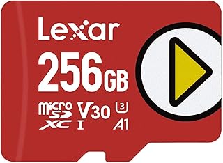 بطاقة ذاكرة microSDXC UHS-I سعة 256GB من ليكسار، فئة C10، U3، V30، A1، فيديو عالي الدقة، حتى 150 ميجابايت/ثانية، تخزين موسع لنينتندو سويتش، وأجهزة الألعاب، والهواتف الذكية، والتابلت