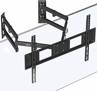 فيفو حامل تلفزيون زاوية يثبت على الحائط لشاشات LCD وLED بلازما المسطحة مقاس 37 الى 70 بوصة، حامل مفصلي كامل الحركة، فيسا حتى 600x400 (MOUNT-CR70C)