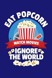 Eat Popcorn Watch Movies Ignore The World: Popcorn Vintage Retro Funny Movie Theatre Film Cinema Lovers Gift