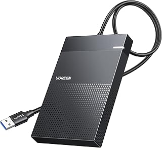 حافظة يوجرين هارد درايف محول USB 3.0 الى ساتا 5 جيجابايت قرص صلب متوافق مع 2.5 انش هارد ديسك SSD 9.5 ملم 7 ملم غلاف محرك صلب خارجي متوافقة مع دابليو دي سيجيت توشيبا سامسونج كينغستون PS4 Xbox