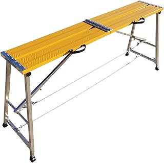 Work Platform Scaffolding Equipment Aluminium Multipurpose Step Ladder Adjustable Folding Work Bench, 400kg Load