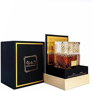 عطر خمرة مع بخاخ مجاني بسعة 3 مل عربي فاخر للرجال والنساء روائح حلوة وفانيليا وخشب العنبر ويدوم طويلاً او دو بارفان 100