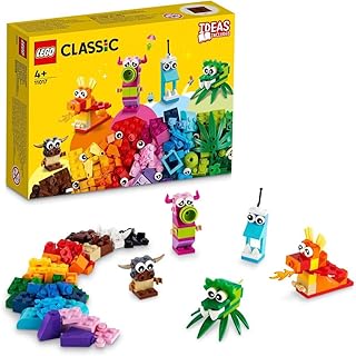 مجموعة الوحوش المبتكرة 11017 من LEGO Classic مع 5 ألعاب للأطفال (140 قطعة)