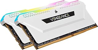 كورسير ذاكرة كمبيوتر مكتبي فينجيانس RGB برو اس ال 32 جيجا (2×16 جيجابايت) Ddr4 3600 (Pc4-28800) C18 1.35 فولت - ابيض (Cmh32Gx4M2D3600C18W)، سعة 16.0 GB، DIMM