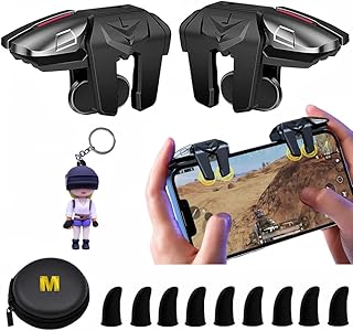 Mikirini PUBG Mobile Triggers 13 in 1 Combo 4 GamingTriggers Phone Game Controller for PUBG/Fortnite/Call of Duty/Rules of Survival Aim & Fire Trigger for iPhone & Android Girl