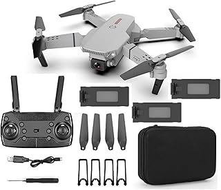 E88 Foldable Drone with 4K Dual HD Cameras, WiFi FPV, Gesture Control, Altitude Hold, One-Key Takeoff/Landing, Headless Mode – Ideal for Adults and Kids