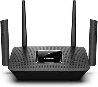 موجه شبكة Wi-Fi الذكي من Linksys AC3000 للشبكات الشبكية المنزلية ، موجه MU-MIMO ثلاثي الموجات اللاسلكي جيجابت ، سرعات تصل إلى 3.0 جيجابت في الثانية ، تغطية تصل إلى 3000 قدم مربع ، حتى 25 جهازًا (MR900