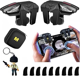 Mikirini PUBG Mobile Triggers 13 in 1 Combo 4 GamingTriggers Phone Game Controller for PUBG Fortnite Call of Duty Rules of Survival Aim & Fire Trigger for iPhone & Android Boy