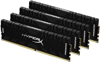 هايبر اكس بريداتور 128GB 2666MHz DDR4 CL15 DIMM (مجموعة من 4 قطع) XMP HX426C15PB3K4/128، اسود