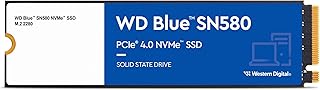 ويسترن ديجيتال وسيط تخزين ذو حالة ثابتة داخلي سعة 1 تيرابايت من دبليو دي بلو SN580 NVMe - الجيل الرابع × 4 منفذ الملحقات الإضافية السريع بسرعة 16 جيجابايت/ثانية، M.2 2280، حتى 4150 ميجابايت/ثانية -