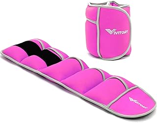 Vivitory Adjustable Ankle Weights for Women & Men, Leg Weights 2 to 10 Lbs, Arm Weights, Ankle Wrist Weights Set for Strength Training, Jogging, Gymnastics, Aerobics, Physical Therapy