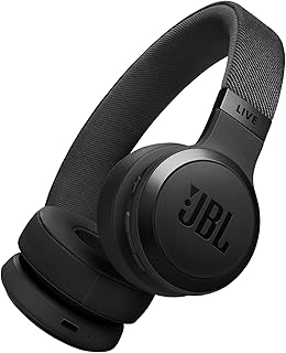 JBL لايف 670NC - سماعات لاسلكية فوق الاذن مع خاصية الغاء الضوضاء التكيفية مع محيط ذكي، عمر بطارية يصل الى 65 ساعة مع شحن سريع، تصميم مريح وقابل للطي (اسود)