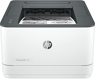 HP طابعة ليزر جيت برو 3001dw لاسلكية باللونين الاسود والابيض، تعمل مع اليكسا، من اتش بي، أحادي اللون