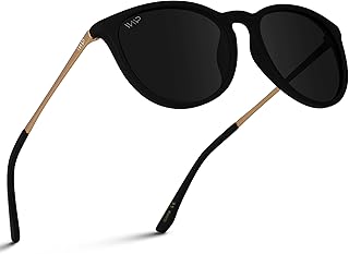 WMP Eyewear Round Sunglasses | Polarized UV Protection | Trendy Sunglasses for Women | Retro Designer Style