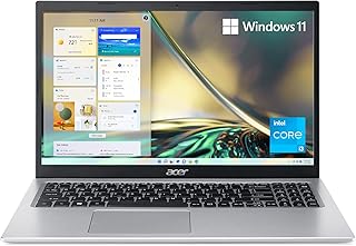 لابتوب ايسر اسباير 5 A515-56-36UT رفيع بشاشة 15.6 انش FHD ومعالج انتل كور i3-1115G4 الجيل 11 وDDR4 4GB وSSD NVMe 128GB وواي فاي 6 وامازون اليكسا وويندوز 10 هوم (وضع S)