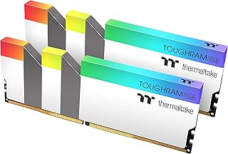 ثيرمال تيك ذاكرة DDR4 RGB بيضاء 4600MHz 16GB (8GB ×2) 16.8 مليون لون RGB اليكسا/ريزر كروما/5 فولت من تورام R022D408GX2-4600C19A