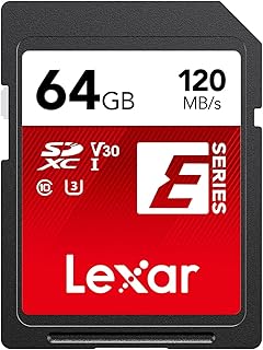 ليكسار بطاقة SD 64GB، بطاقة ذاكرة فلاش SDXC UHS-I حتى 120 ميجابايت/ثانية، U3، V30، C10، FHD و4K UHD (LSDESXX064G-BNNNG)