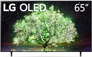 LG تلفزيون OLED 65 بوصة من سلسلة ايه 1 بتصميم شاشة سينما بدقة 4 كيه HDR ونظام تشغيل ويب او اس سمارت مع خاصية تعتيم البكسل ثينك كيو اي أسود