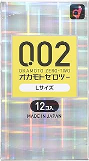 オカモトコンドームズ اوكاموتو موحدة بشكل خفيف 0.02EX مقاس L، 12 قطعة