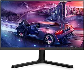 كوروي شاشة كمبيوتر 24 انش FHD 1080P 165Hz VA 1ms مدمجة فري سينك متوافقة مع جي وشاشات LED رفيعة للغاية HDMI X2 DP مع فيسا وخاصية الميل والتعديل والعناية بالعين 24E4 ، أسود