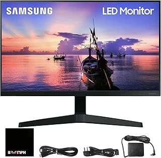 شاشة كمبيوتر سامسونج 27 انش سلسلة T35F FHD 16:9 1080p، 75Hz، لوحة IPS، HDMI، VGA (D-Sub)، حواف 3 جوانب، فري سينك، LF27T350FHNXZA - بومف، ازرق غامق رمادي