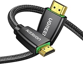 يوجرين كابل HDMI 4K 2 متر 2.0 18Gbps عالي السرعة 4K@60Hz الى سلك فيديو UHD 3D مضفر متوافق - ماك بوك برو تلفزيون نينتندو سويتش اكس بوكس بلاي ستيشن PS5/4 الكمبيوتر واللابتوب