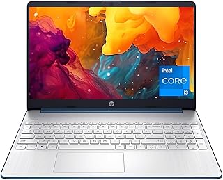 HP لابتوب 15.6 انش، معالج انتل كور i3-1115G4، بطاقة رسومات انتل UHD، شاشة LED HD 15.6 انش، جاهز للاجتماعات عبر الانترنت، واي فاي وبلوتوث، HDMI، ويندوز 11 هوم في وضع S (16GB RAM | 1TB SSD)