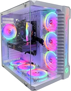 كمبيوتر مكتبي للألعاب، انتل i5 12400F، انفيديا RTX 4060، 32 جيجابايت RGB RAM، 1 تيرابايت M.2 SSD، ويندوز 11 برو