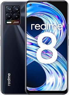 ريلمي 8 شرائح اتصال مزدوجة روم 128GB + ذاكرة RAM 6GB (GSM فقط | بدون CDMA) هاتف ذكي 4G-LTE مفتوح من المصنع (اسود بانك) - النسخة العالمية، بشريحتين