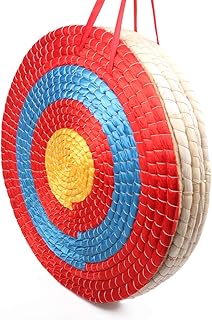 Dostyle Archery Targets Traditional Solid Straw Round Archery Target Shooting Bow Coloured Rope Target Face Three Layer for Shooting Practice