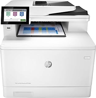 HP طابعة ليزر ملونة متعددة الوظائف M480f من جت انتربرايز ماسحة ضوئية ناسخة فاكس شبكة LAN دوبلكس ابيض اتش بي