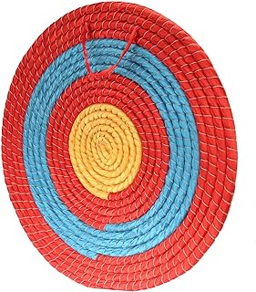 AUVIM Archery Targets for Backyard Hand-Made Straw Archery Target for Recurve Bow Compound Bow or Longbow 20 Inches Traditional Bow Arrow Target for Kids Youth Adult Archery Hunting Practice