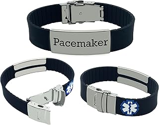 Pacemaker Medical Alert ID Bracelet for Men and Women