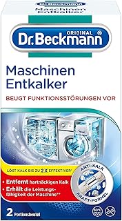 دكتور بيكمان مزيل الترسبات في الغسالة، ضد الرواسب الكلسية العنيدة في الغسالات وغسالة الصحون، يساعد على منع الاضطرابات الوظيفية، 2 × 50 غرام