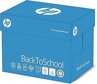 HP العودة الى المدرسة - ورق نسخ ابيض ECF 80 غرام/متر مربع A4 - صندوق من 5 × 500 ورقة، رصيد اف اس سي ميكس