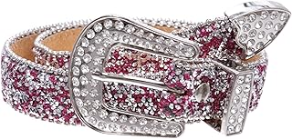 'Kids 1 1/8'' (28 mm) Western Cowgirl Rhinestone Sparkling Mesh Belt'